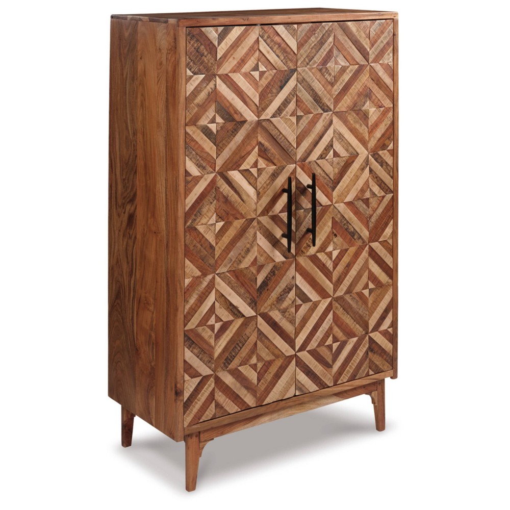 Photos - Dresser / Chests of Drawers Ashley Gabinwell Accent Cabinet Brown/Beige - Signature Design by 