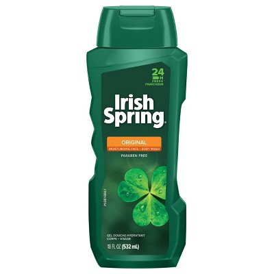 Irish Spring Original Moisturizing Face & Body Wash - Washes Away Bacteria - 18 fl oz