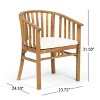 NicBex Outdoor Dining Chairs Set of 2 Patio Acacia Wood Chairs with Waterproof Cushions for Garden,Outdoor,Natural - 3 of 4