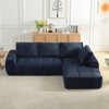 111.4'' Faux Fur L-Shaped Sectional Oversized Sofa with Tufted Surface and No Assembly Required - 2 of 4