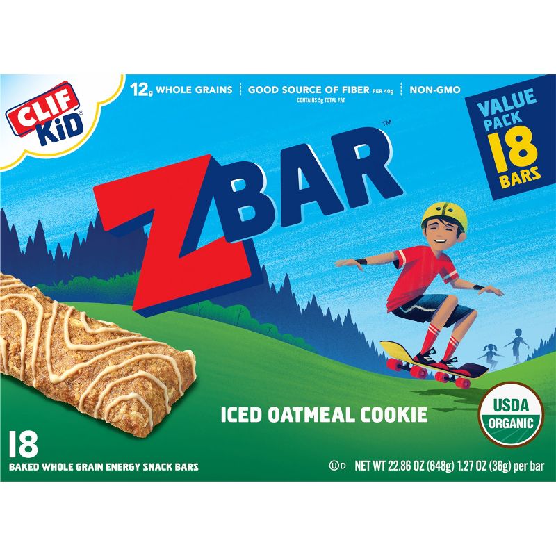  CLIF Kid ZBAR Organic Iced Oatmeal Cookie Snack Bars

, 6 of 11