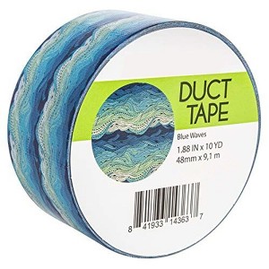 Bright Creations Art & Craft Duct Tape, Craft Supplies for Kids & Adults, Colored Tape, 1.88 in x 10 yards (Blue Waves, Single roll) - 1 of 4