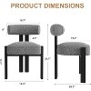 Upholstered Dining Chairs Set of 4,Modern Boucle Dining Room Chairs with Curved Back, Comfortable Kitchen Chairs for Dining Room - 2 of 4
