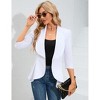 Clearlove Womens Oversized Collar Puff Sleeve Ruffle Hem Casual Blouse Jacket Lightweight Cover Up Top - 4 of 4