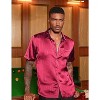 COOFANDY Men's Silk Short Sleeve Dress Shirts Casual Satin Button Up Shirts with Pocket Party Prom Wedding - 2 of 4