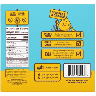 Hippeas Groovy White Cheddar Puffed Snacks 6.4oz/8ct