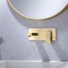 BWE Single-Handle Wall Mount Bathroom Faucet With Deck Plate in Brushed Gold - 3 of 4