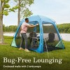 Coleman 80"x8' Skyshade 6 Person Screen Dome Canopy Beach Shelter Tent- Blue - 2 of 4
