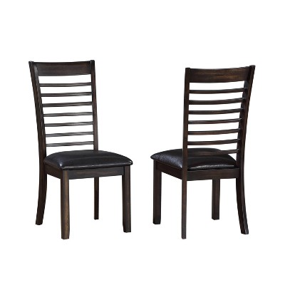 5pc Ally Dining Set Espresso Finish - Steve Silver Co.: Contemporary Rectangular Table, 4 Upholstered Chairs, Extendable