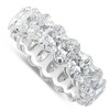 Pompeii3 6 Ct Oval Moissanite Eternity Ring Womens Wedding Band 10k White Gold - 3 of 4