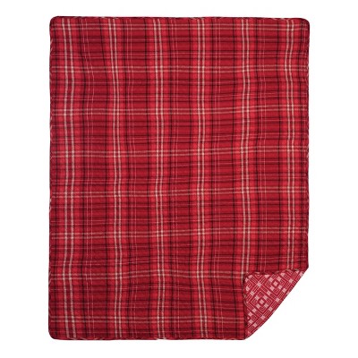 C&F Home Andrew Red Cotton Quilted 48" x 60" Throw Blanket