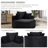 RISOKEYS Round Sofa Bed - Memory Foam Sectional Couches for Living Room, Cloud Couch with Three Pillows - 4 of 4