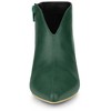 Allegra K Women's V-Shape Cutout Pointy Toe Stiletto Heels Ankle Booties - 3 of 4