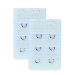 INSPIRE CHIC Women's Hooks Strap Adapter Underwear Bra Extender 3 Rows 2 Hooks - 1 of 4