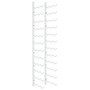 vidaXL Wall Mounted Wine Rack for 36 Bottles White Iron - 1 of 4