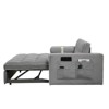 55.5 Inch Pull Out Sofa Bed, Velvet Love Seat Couch, Modern Love Seat Futon With Side Pockets Pull Out Sleep Sofa Bed - 4 of 4