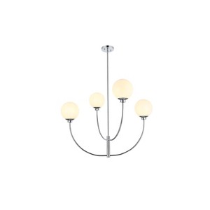 Elegant Lighting Nyomi 42-Inch Satin Gold Chandelier with Open-Frame Design - 1 of 4