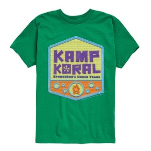 Boys' - SpongeBob SquarePants - Kamp Koral Kamp Koral Logo Badge Short Sleeve Graphic T-Shirt - 1 of 4