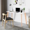 FurnitureR Dining Table Rectangular 47.2 Inch, Stylish Leisure Table Functional Table with Wooden Legs for Home Kitchen, Cafés, Small Places - 4 of 4