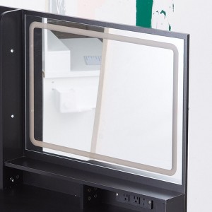 AZL1 Life Concept Decorative Wall Mirror with Stylish Touch Operation and Versatile Light Options for Modern Home Spaces, Black, 30"*26"*2.4" - 1 of 4