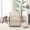 PAGED Modern Swivel Accent Chair Corduroy Swivel Arm Chair with Soft Padded Seat, Comfy Chair for Bedroom - 2 of 4