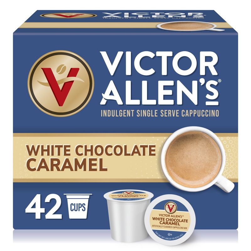 Victor Allen's Coffee White Chocolate Caramel Flavored Cappuccino Cups, 42 Ct, 1 of 10