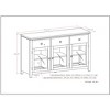 TiramisuBest Artisan Solid Wood 4-Door Sideboard Buffet, Large Storage Cabinet for Living Room, Dining Room, Dark Chestnut Brown - 4 of 4