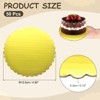 Unique Bargains Disposable Greaseproof Cardboard Scalloped Cake Platters 50 Pcs - 2 of 4