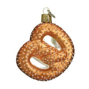 Old World Christmas 3.0 Inch Pretzel Glass Ornament Glitter Salted Tree Ornaments - 1 of 3