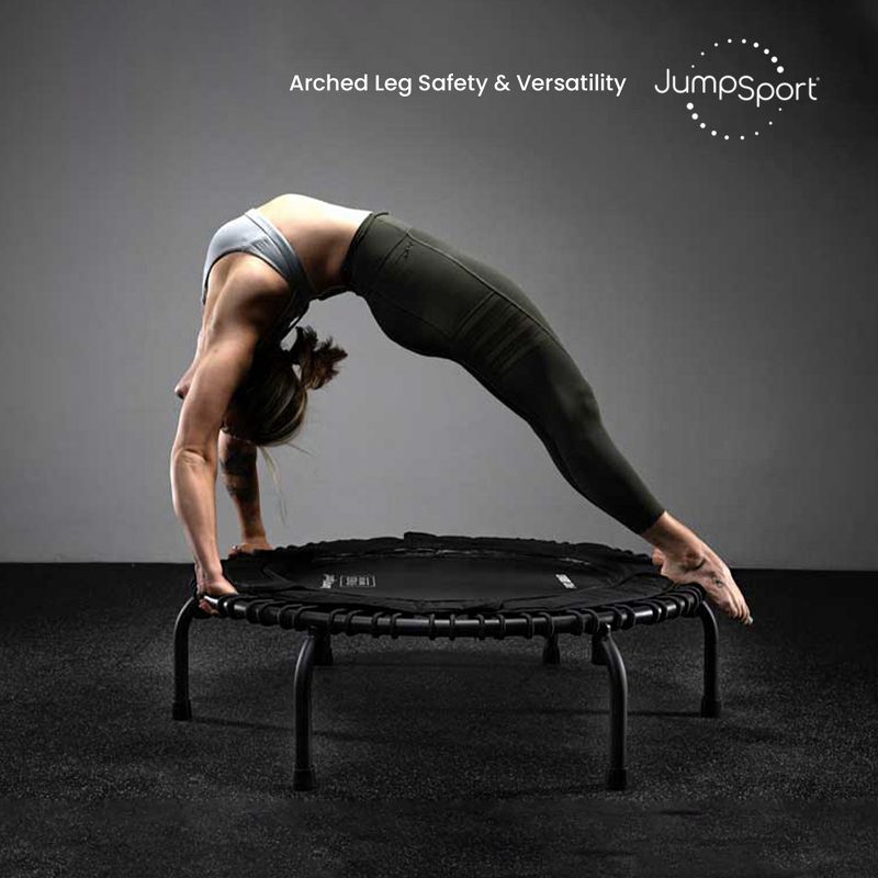 JumpSport 230F Folding Indoor Home Cardio Fitness Rebounder Durable Exercise Mini Trampoline with Premium Bungees, Workout DVD, and is Safe and Sturdy, 5 of 8