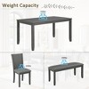 GDFStudio Maeve Rustic 6 Piece Rubberwood Upholstered Dining Set - 4 of 4