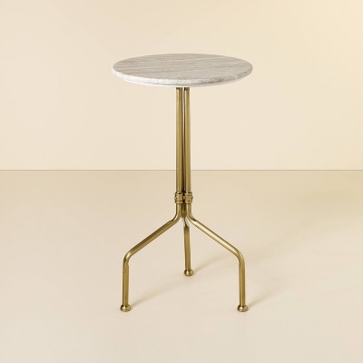 Marble and Brass Accent Side Drink Table - Hearth & Hand™ with Magnolia