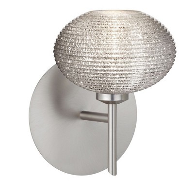 Besa Lighting Lasso 1 - Light Wall Light in  Satin Nickel
