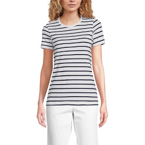 Lands' End Women's Relaxed Supima Cotton Crew Neck T-Shirt - 1 of 4