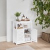 Stylish White Bathroom Floor Cabinet - Easy Assembly, Sturdy MDF Construction - 4 of 4