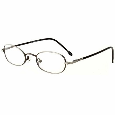 Flex Plus by Vivid FP-87 Designer Reading Eye Glasses in Pewter Silver 46mm +2.50 | Ladies | Oval Shape | X-Small Fit