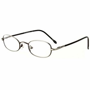 Flex Plus by Vivid FP-87 Designer Blue Light FIlter Reading Glasses in Pewter Silver 46mm +2.00 | Ladies | Oval Shape | X-Small Fit - 1 of 1