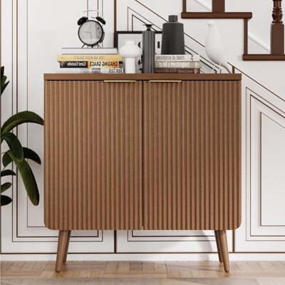 GlasFlength Decorative Storage Cabinets, Self-Serve Lockers Recessed Cabinets In Kitchen and Dining Room Entrance Cabinets, Brown 29.5"*13.8" *29.9"