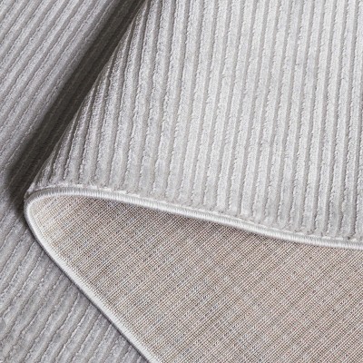 Saylor 75" Square Gray Geometric Synthetic Area Rug