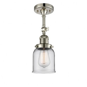Bell - 1 Light Semi-Flush Mount In Industrial Style-13.5 Inches Tall and 5 Inches Wide - 1 of 1