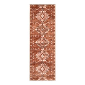 COZONY Machine Washable Geometric Vintage Runner Rug for Hallway Kitchen Entryway - 1 of 4