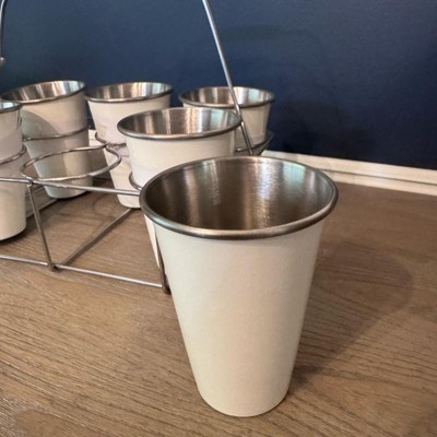 Metal and Rubberwood Caddy Sour Cream - Hearth & Hand™ with