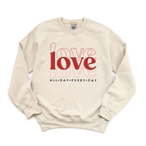 Simply Sage Market Women's Graphic Sweatshirt Love All Day Everyday - 1 of 3