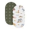 Sweet Jojo Designs Gender Neutral Unisex Baby Bassinet Fitted Sheets Set Jungle Multicolor 2pc - 2 of 4