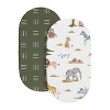 Sweet Jojo Designs Gender Neutral Unisex Baby Bassinet Fitted Sheets Set Jungle Multicolor 2pc - image 2 of 4