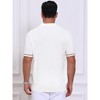 INSPIRE CHIC Men's Zip Up Ribbed Hem Short Sleeve Golf Textured Polo Shirt - 3 of 4