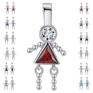 Baby Boy or Girl Birthstone Charm for Mom  Family Tree Grandma Necklace by Ginger Lyne CZ Sterling Silver - 1 of 4
