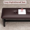 3-Piece 63" Dining Table Set for 4-6, Extendable Kitchen Table Set with 2 Upholstered Benches, For Home Kitchen - 4 of 4