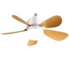 White Ceiling Fan with 15W Dimmable 3-Color Light, 5 PC Wood-Grain Blades, 8W DC Motor, 3-Speed Remote, E26, 85-265V, ETL Listed - 4 of 4