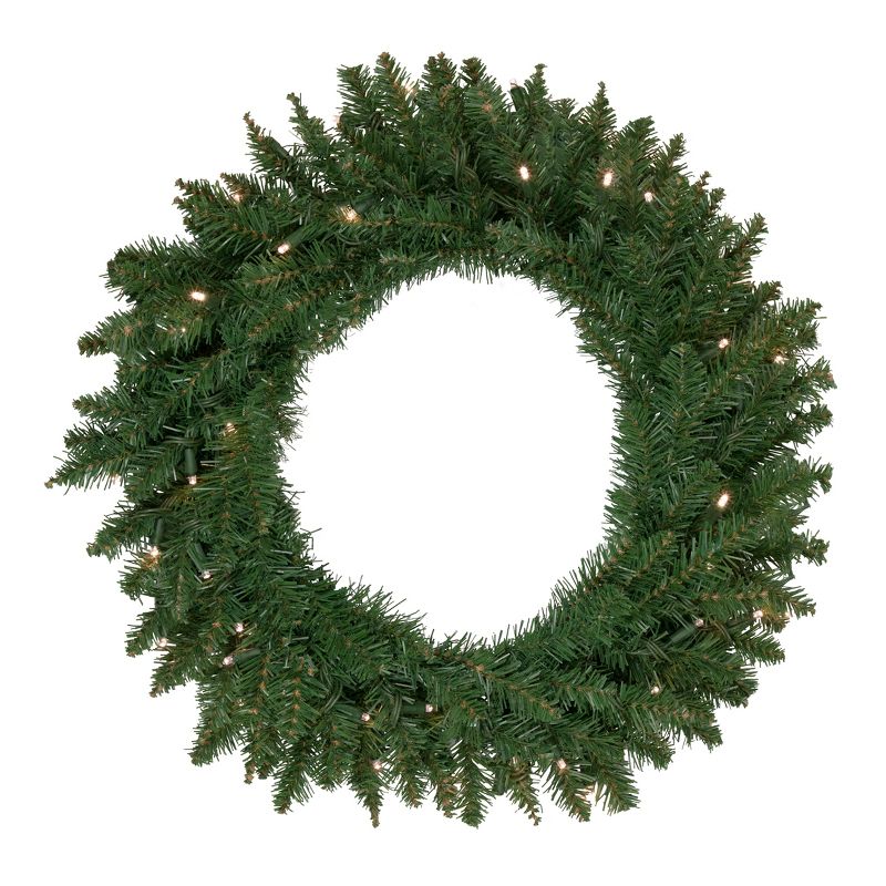 Northlight Pre-Lit Winona Fir Artificial Christmas Wreath, 30-Inch, Warm White LED Lights, 1 of 6